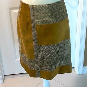 Elie Tahari suede leather skirt